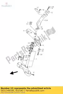 suzuki 5621148G00 holder,handle - Bottom side