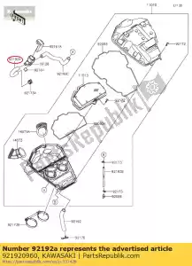 kawasaki 921920960 tube,asv-head er650ecf - Bottom side