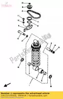 31K222100000, Yamaha, schokdemper achter yamaha rd rdf 350, Nieuw