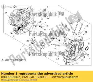 Piaggio Group 8809935002 cartereenheid 2a - Onderkant