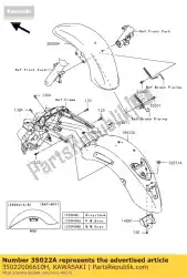 Ici, vous pouvez commander le garde-boue-arrière, p. M. Gra vn170 auprès de Kawasaki , avec le numéro de pièce 35022006610H: