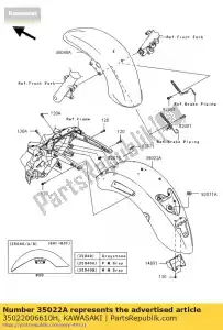 kawasaki 35022006610H parafango-comp-posteriore, p.m.gra vn170 - Il fondo