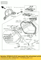 57003003518N, Kawasaki, Bag-assy, ??rh, body blk + cov kawasaki gtr 1400, Nowy