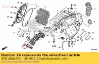 9501856250, Honda, Banda, conexión de filtro de aire honda cmx rebel c cbr  r crf ra l x m cmx250c cbr250r cbr250ra crf250l crf250m cb300fa cbr300ra crf250la crf250rla vt1300cxa 250 300 1300 , Nuevo