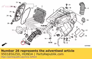 Honda 9501856250 band, luchtfilter aansluiten - Onderkant