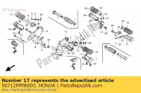 50712MM8000, Honda, Bar, l. bijrijder stap honda vt shadow c ace c2 gl valkyrie f6c aero c3 goldwing se vtx  gold wing aspencade a vt1100c vt1100c2 gl1500c vt1100c3 vtx1800c 1100 1500 1800 , Nieuw