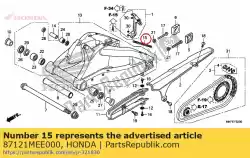 merk (eenheid prolink) van Honda, met onderdeel nummer 87121MEE000, bestel je hier online: