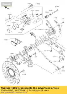 Kawasaki 430340105 supporto-freno - Il fondo