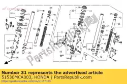 Qui puoi ordinare comp. Custodia, pistone da Honda , con numero parte 51530MCA003: