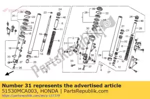 Honda 51530MCA003 comp. caso, êmbolo - Lado inferior