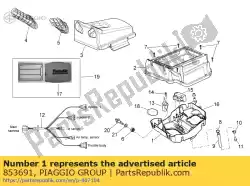 Aquí puede pedir base de la carcasa del filtro de Piaggio Group , con el número de pieza 853691: