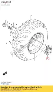 suzuki 6411031G10 hub,rear,l - Bottom side