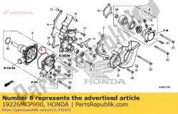 Aquí puede pedir junta, tapa de la bomba de agua de Honda , con el número de pieza 19226MCP900: