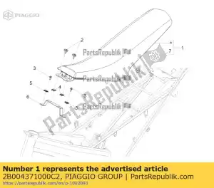 Piaggio Group 2B004371000C2 saddle - Bottom side