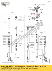 Kawasaki 440370136 uchwyt-widelec pod - Dół