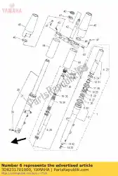 Ici, vous pouvez commander le cylindre, fourche avant auprès de Yamaha , avec le numéro de pièce 3D8231701000: