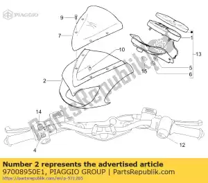 Piaggio Group 97008950E1 front booby hatch - Bottom side