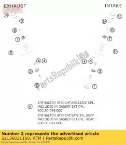 ktm 61136031100 valvola di scarico - Il fondo