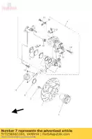 5YT2580W1000, Yamaha, étrier assy, ??arrière 2 yamaha yfm 250 2008 2009 2010 2011 2012 2013, Nouveau