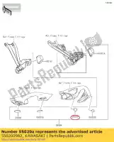 550200982, Kawasaki, 01 guard,grip,fr,rh kawasaki  1000 2017 2018 2019 2020 2021, Nieuw