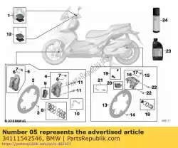 Qui puoi ordinare pinza senza pastiglie freno destra da BMW , con numero parte 34111542546: