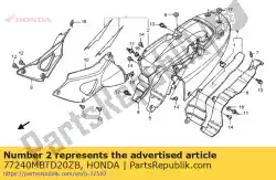 Here you can order the cowl, seat *nh480m * from Honda, with part number 77240MBTD20ZB: