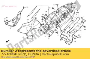 Honda 77240MBTD20ZB maska, siedzenie * nh480m * - Dół