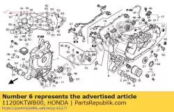 Ici, vous pouvez commander le manivelle comp, l auprès de Honda , avec le numéro de pièce 11200KTWB00: