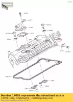 140911702, Kawasaki, dekking, hoofd kawasaki er6n  d er6f f e kle versys klz a er650 c ex650 er 6f abs 6n 1000 650 kle650 650l lams , Nieuw