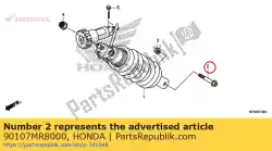 Aqui você pode pedir o parafuso, flange, 10x57 em Honda , com o número da peça 90107MR8000: