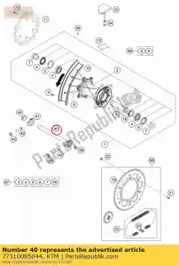 ktm 77310085044 wrzeciono ko?a dot. kpl.265mm 07 - Dół