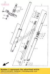 buis, buiten (links) van Yamaha, met onderdeel nummer 3JB231261000, bestel je hier online: