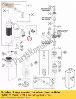 50180213S20, KTM, dcc-compr.damp.control cpl. 13 ktm  freeride 0 250 2014 2015 2016 2017 2018, New