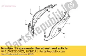 Honda 64315KTZD00ZJ cubierta, enchufe m * nh1 * - Lado inferior