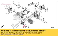 Aquí puede pedir eje b, horquilla de cambio de Honda , con el número de pieza 24242KRNA40: