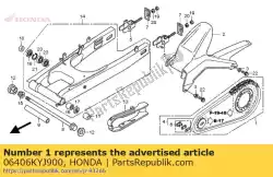 Here you can order the chain kit, drive(520120l) (14/38t) from Honda, with part number 06406KYJ900:
