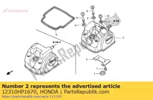 Honda 12310HP1670 cubierta comp, cyln h - Lado inferior