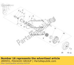 Aprilia 289955, Ring moer, OEM: Aprilia 289955