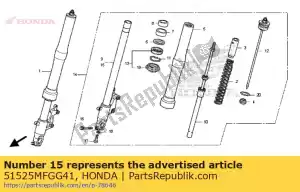 Honda 51525MFGG41 pipe comp., l. diapositiva - Il fondo