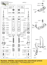 Qui puoi ordinare forcella anteriore a molla kx100-b7 da Kawasaki , con numero parte 440261634: