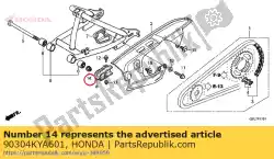 Qui puoi ordinare dado, flangia, 10mm (pt) da Honda , con numero parte 90304KYA601: