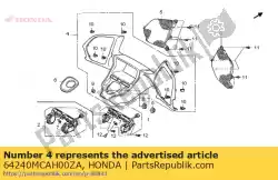 Aqui você pode pedir o painel montado, medidor * nh389m * (nh389m esteira prata bala) em Honda , com o número da peça 64240MCAH00ZA: