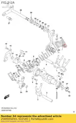 Ici, vous pouvez commander le levier assy, ?? Gear auprès de Suzuki , avec le numéro de pièce 2560005D03: