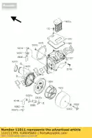 110111399, Kawasaki, filtro de aire de la caja kawasaki klx  r e es f d g klx250 klx250r klx300r tracker 250 300 125 , Nuevo