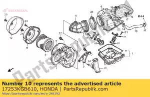Honda 17253KGB610 tubo, conexão de ar / c - Lado inferior