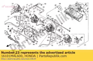 Honda 16101MAL600 carburateur assy ( - Onderkant