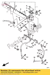 Yamaha 3VD258740000 hose, brake - Bottom side