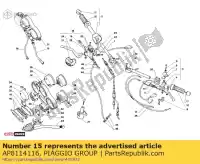 AP8114116, Piaggio Group, Manga del cable del velocímetro aprilia  af1 125 1987, Nuevo