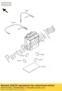 kawasaki 920751483 serranda, serbatoio carburante, rr kx80-e1 - Il fondo