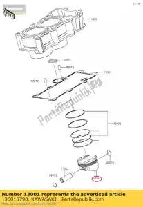 kawasaki 130010790 01 motor a pistão - Lado inferior